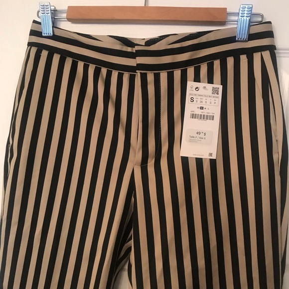 NWT Zara Stripe Trouser Pants Sz S - Picture 5 of 5